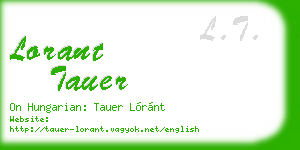 lorant tauer business card
